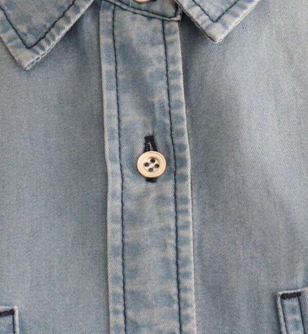 fredy emue「とろみデニムクロップドシャツ」|シャツ・ブラウス|