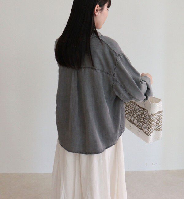 fredy emue「とろみデニムクロップドシャツ」|シャツ・ブラウス|