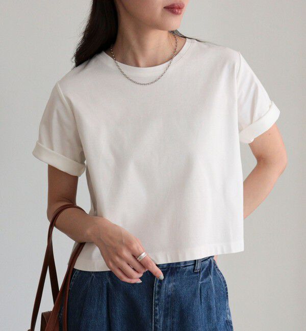 fredy emue「シルケットスムースクロップドTシャツ」|Tシャツ・カットソー|