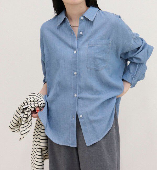 fredy emue「コットンボイルシアーデニムシャツ」|シャツ・ブラウス|