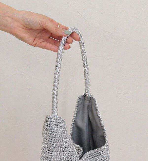 fredy emue「メタリックコード柄編みワンハンドルバッグ」|ショルダー・メッセンジャー|