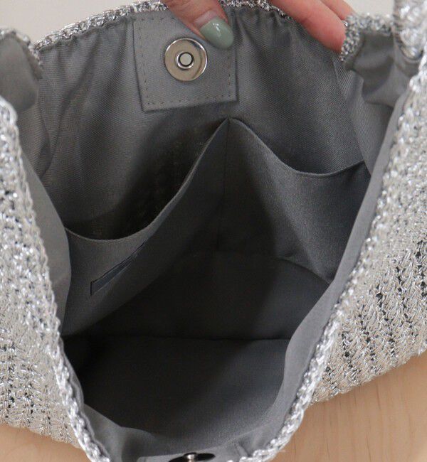 fredy emue「メタリックコード柄編みワンハンドルバッグ」|ショルダー・メッセンジャー|