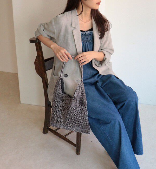 fredy emue「メタリックコード柄編みワンハンドルバッグ」|ショルダー・メッセンジャー|