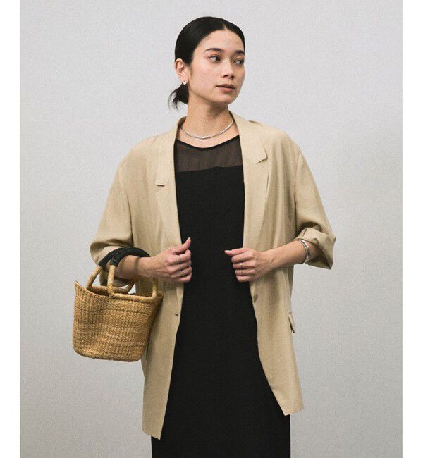 SALON adam et rope'「[25SS]GENTLE SILK ハーフスリーブジャケット【セットアップ対応・洗える】」|シャツ・ブラウス|