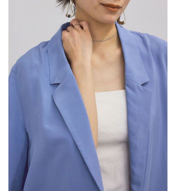 SALON adam et rope'「[25SS]GENTLE SILK ハーフスリーブジャケット【セットアップ対応・洗える】」|シャツ・ブラウス|