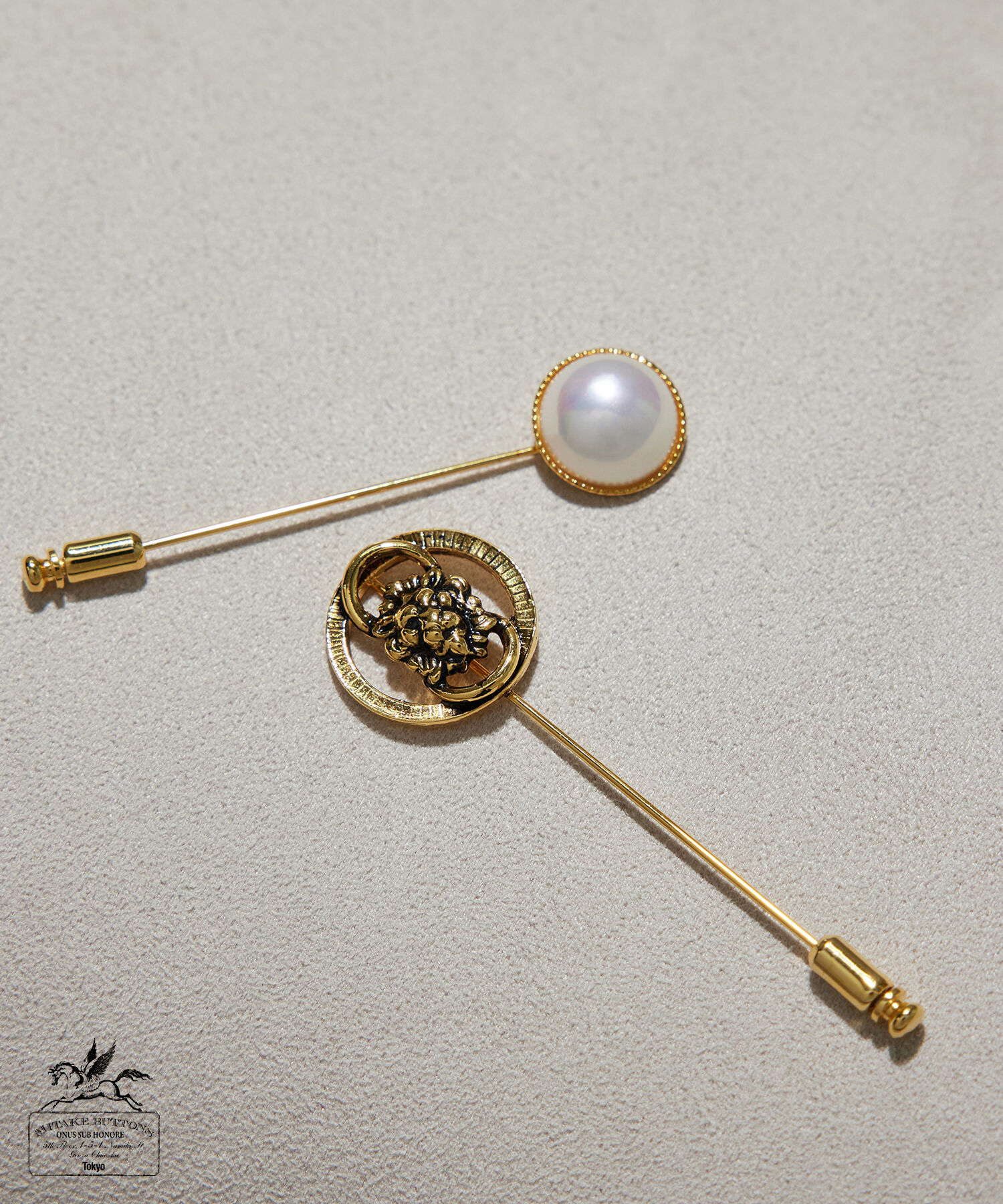 ROPE「【雑誌掲載】【MITAKE BUTTON】ロングピンブローチ」|ブローチ・コサージュ|