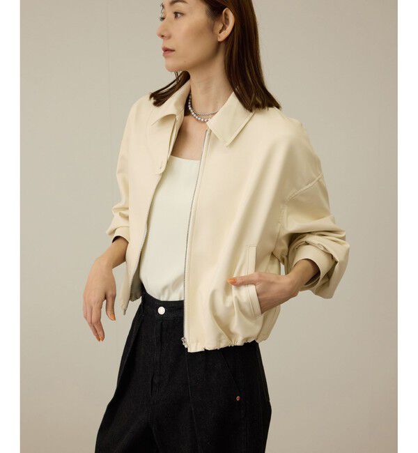 ROPE「シンセティックレザーブルゾン」|ブルゾン・スタジャン|