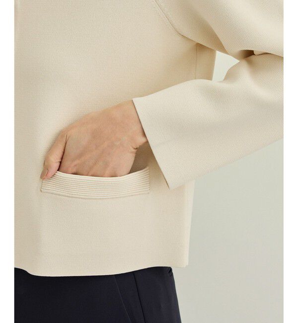 ROPE「ニットジャケット/イージーケア」|ノーカラージャケット|