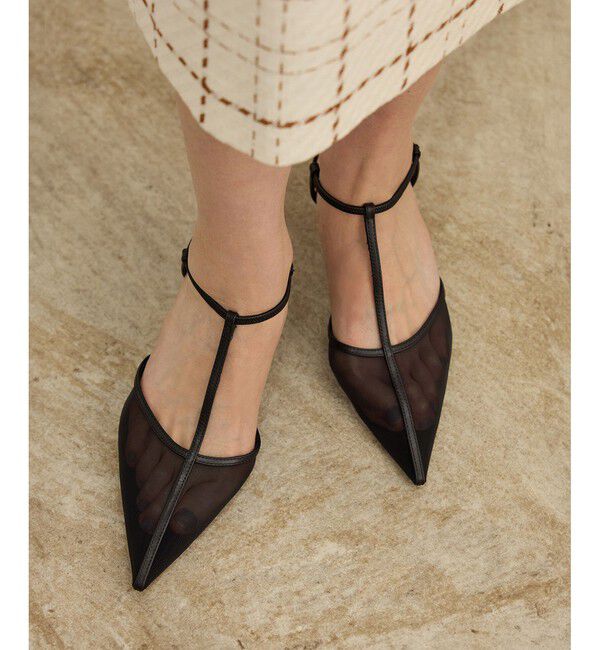 ROPE「ポインテッドシアーパンプス」|パンプス|ブラック(01)