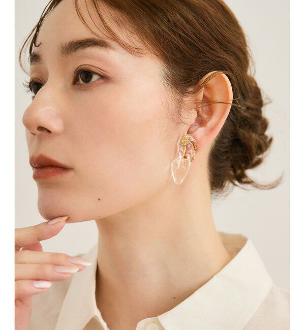 ROPE「【LUCE MACCHIA（ルーチェマッキア）】 別注 Glass Earrings」|イヤリング|ゴールド(90)