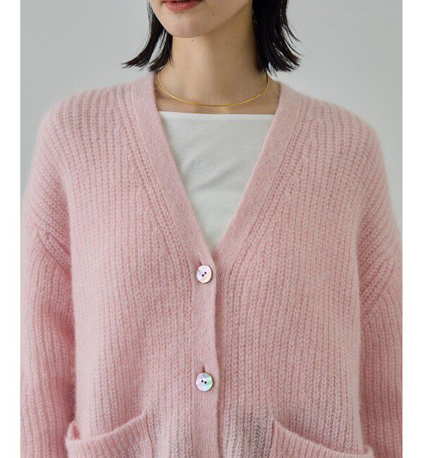 ROPE「スーパーキッドモヘヤVネックカーディガン/イージーケア」|カーディガン|