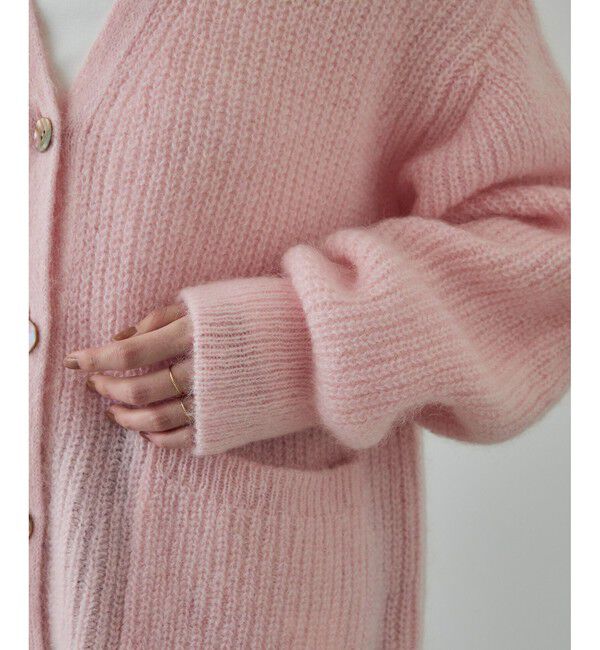 ROPE「スーパーキッドモヘヤVネックカーディガン/イージーケア」|カーディガン|