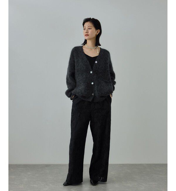 ROPE「スーパーキッドモヘヤVネックカーディガン/イージーケア」|カーディガン|