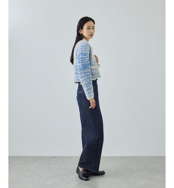 ROPE「ツイードニットショート丈カーディガン/イージーケア」|カーディガン|