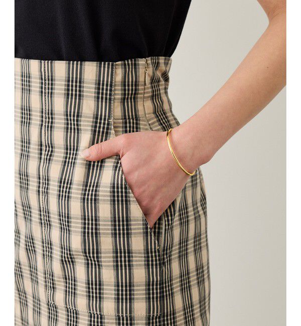 ROPE「[美人スカート]【DEVEAUX(デヴォー)】ハイストレッチチェックポケット付きタイトスカート/イージーケア」|スカート|