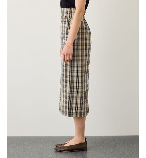 ROPE「[美人スカート]【DEVEAUX(デヴォー)】ハイストレッチチェックポケット付きタイトスカート/イージーケア」|スカート|