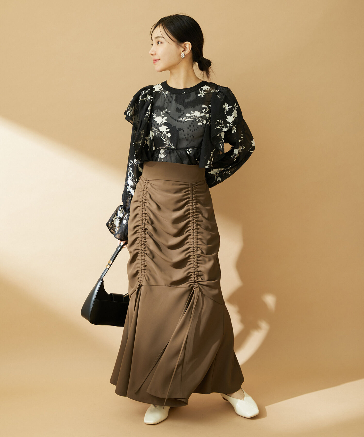 VIS「【洗える】ドロストマーメイドスカート」|スカート|