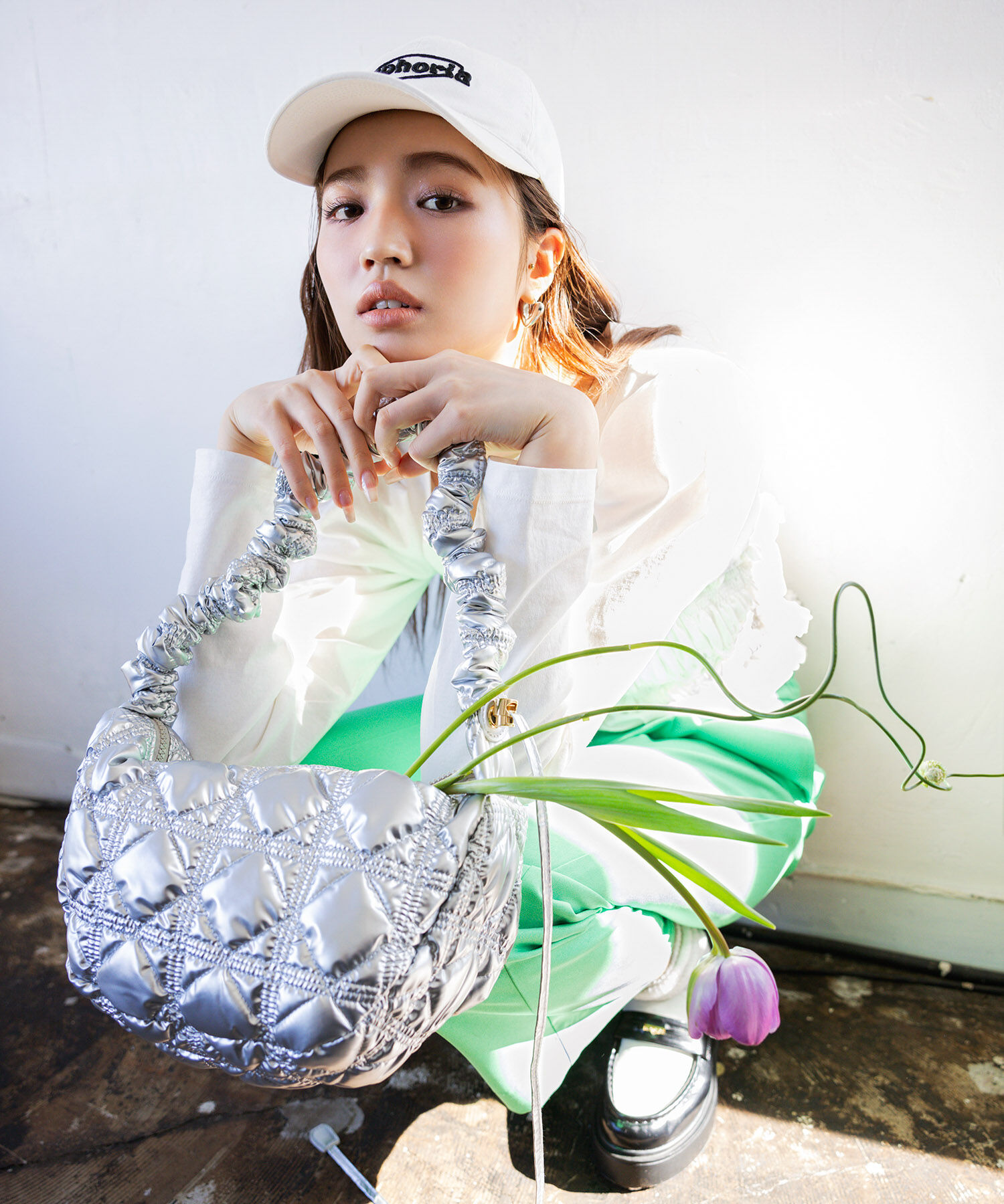 VIS「ビスチェドッキングデザインロングTシャツ」|Tシャツ・カットソー|