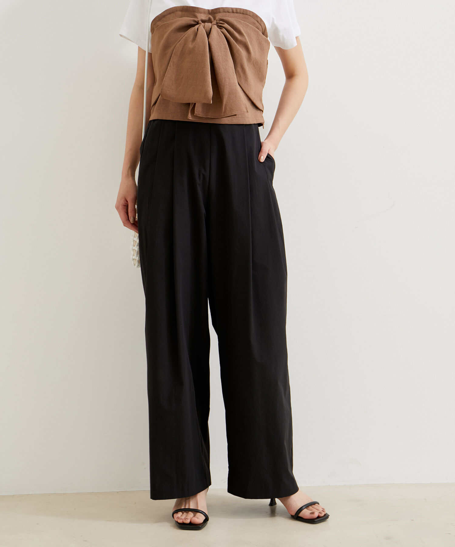 VIS「【洗える】タックギャザーパンツ」|その他|