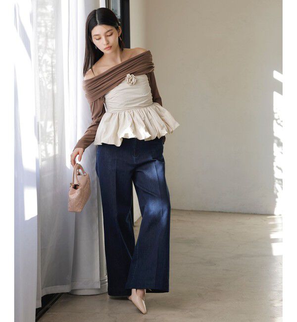 VIS「コサージュ付きバルーンナイロンビスチェ」|その他|