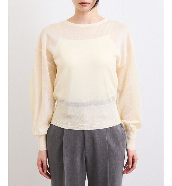 VIS「【前後2WAY】ハート釦シアーカーディガン」|カーディガン|