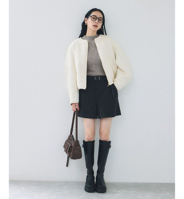 VIS「スリーブ釦アクセントリブニット/静電気防止」|ニット・セーター|