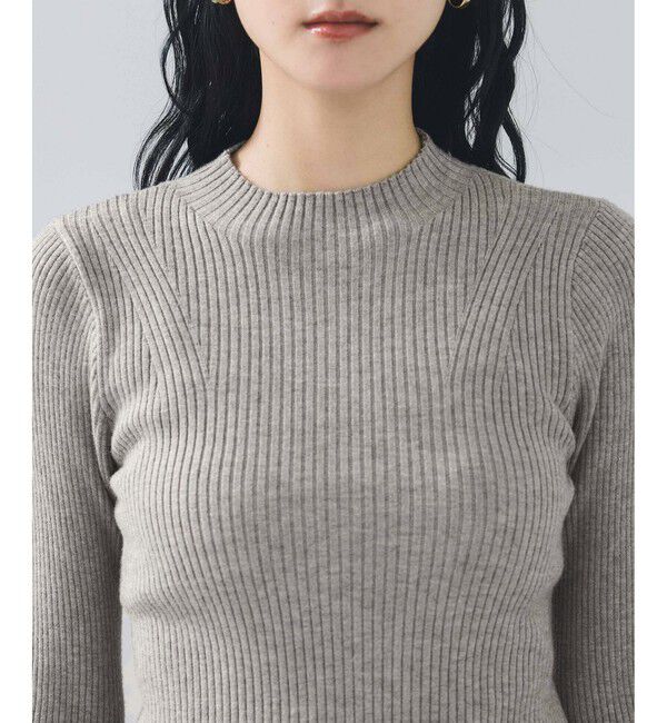 VIS「スリーブ釦アクセントリブニット/静電気防止」|ニット・セーター|