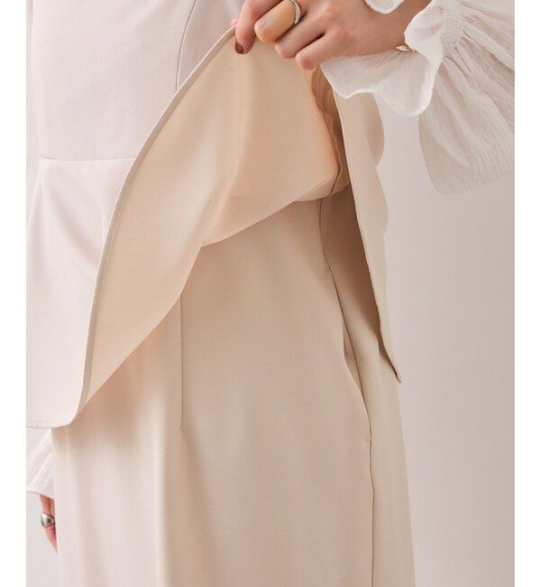 VIS「【WEB限定】美easyコンフォートツイルペプラム切替キャミワンピース/イージーケア・UVケア」|ワンピース|