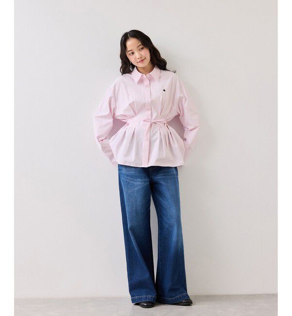 VIS「【POLO BCS】VIS別注ベルト付きウエストタックシャツブラウス」|シャツ・ブラウス|