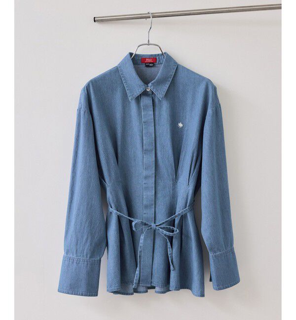 VIS「【POLO BCS】VIS別注ベルト付きウエストタックシャツブラウス」|シャツ・ブラウス|