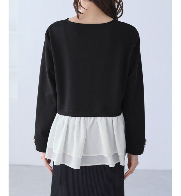 Rope&rsquo;Picnic「布帛ドッキングペプラムギャザープルオーバー」|Tシャツ・カットソー|