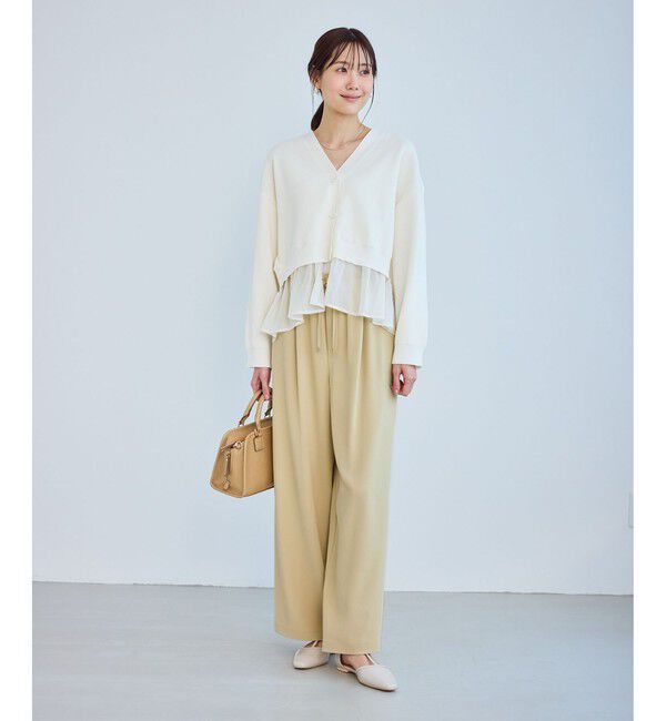 Rope&rsquo;Picnic「ステファニージョグイージーワイドパンツ」|チノ|