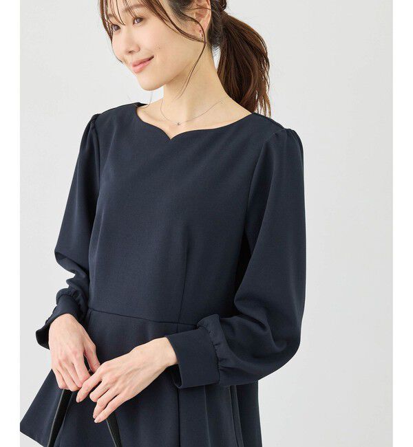 Rope&rsquo;Picnic「カットジョーゼットハートネックペプラムプルオーバー」|Tシャツ・カットソー|