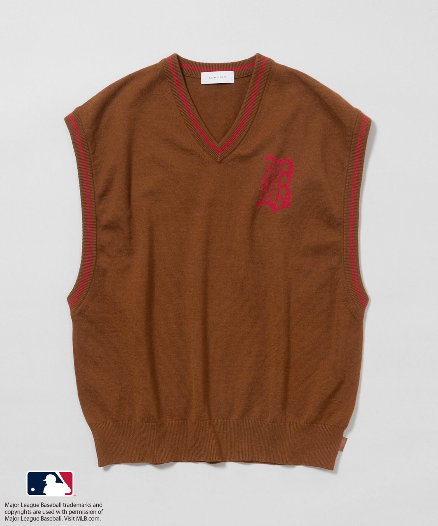 ADAM ET ROPE'「【MLB COLLECTION BY JUN】クラシックロゴニットベスト」|ベスト・ジレ|