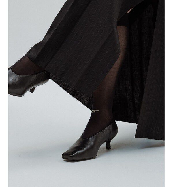 ADAM ET ROPE'「【EMOELLE】スクエアレザーパンプス」|パンプス|