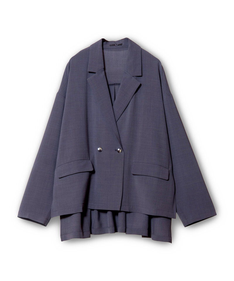  「バックタックダブルブレストジャケット」|テーラードジャケット|