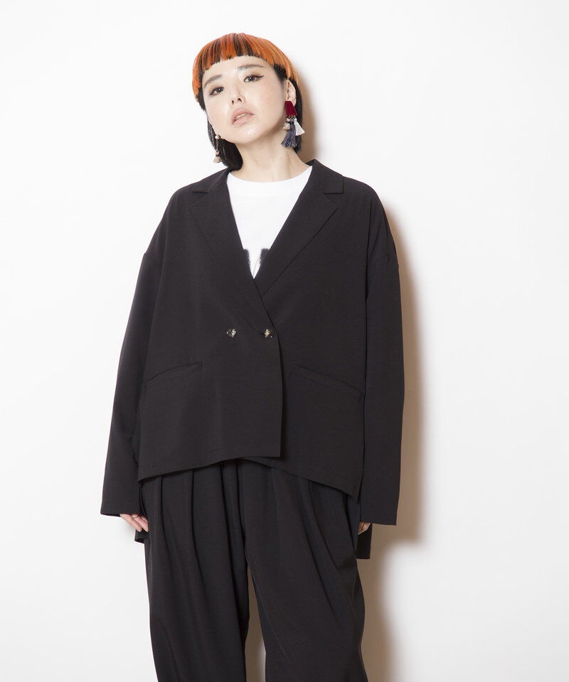  「バックタックダブルブレストジャケット」|テーラードジャケット|