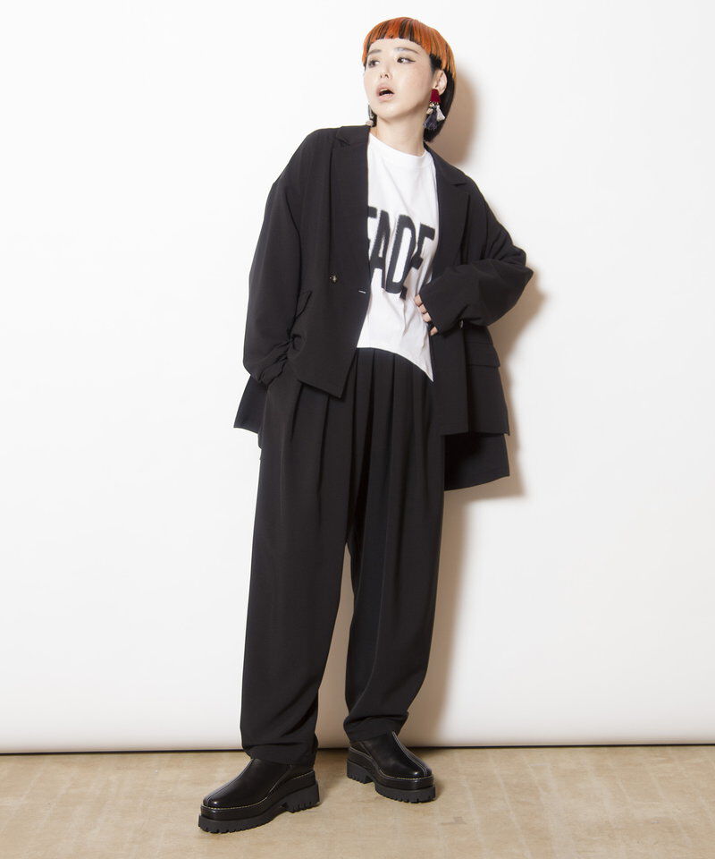  「バックタックダブルブレストジャケット」|テーラードジャケット|