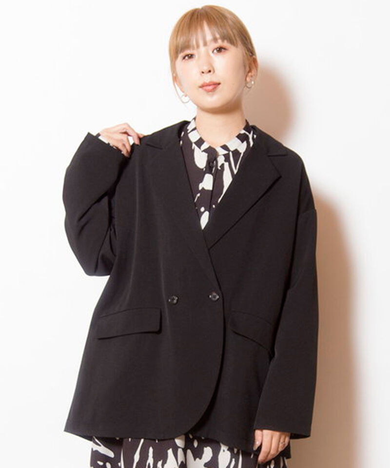  「バックタックジャケット」|テーラードジャケット|BLACK