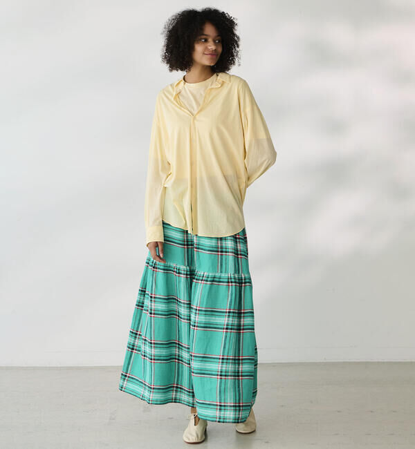 UNFIL「UNFIL | コットン シアージャージー レギュラーカラーシャツ WOMEN」|シャツ・ブラウス|