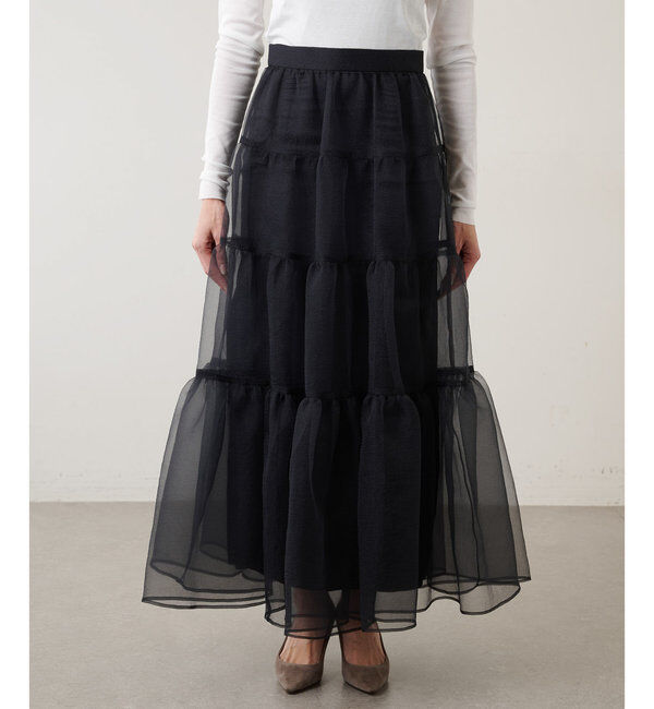  「オーガンジーボリュームスカート」|スカート|