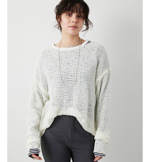 THE PAUSE「【THE PAUSE】メッシュプルオーバー」|ニット・セーター|