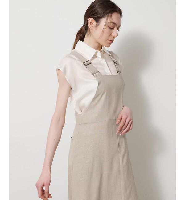 Drawing Numbers「【Drawing Numbers】フェイクリネンサロペットワンピース」|ワンピース|