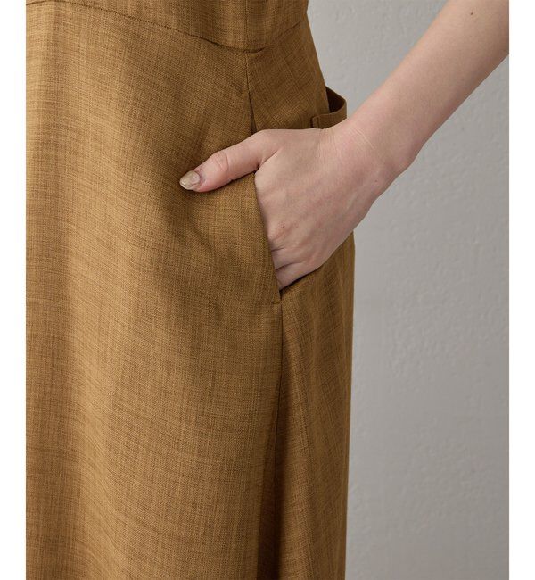 Drawing Numbers「【Drawing Numbers】フェイクリネンサロペットワンピース」|ワンピース|