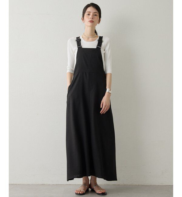 Drawing Numbers「【Drawing Numbers】フェイクリネンサロペットワンピース」|ワンピース|