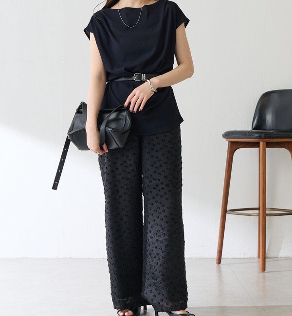  「【上品見えカットソー/シアー】アシメタックフレンチカットソー」|Tシャツ・カットソー|