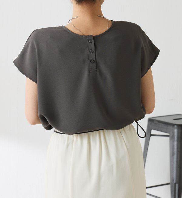  「【さらっとした着心地】ジョーゼットフレンチロゴTシャツ」|Tシャツ・カットソー|