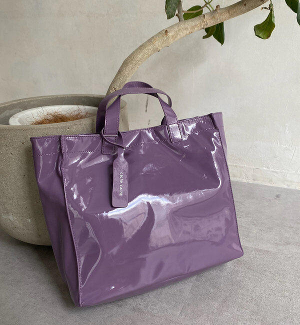  「【新色追加】【WEB限定】 ソフトエナメルショッパーバッグ」|トートバッグ|バイオレット