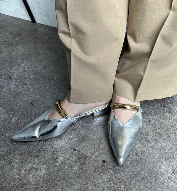  「GOLDモチーフミュール」|サンダル|