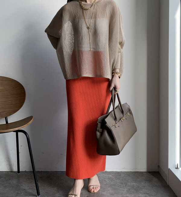  「ストローヤーンポンチョニット」|ニット・セーター|